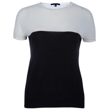 Pre Owned Gucci Colorblock Cashmere Top M