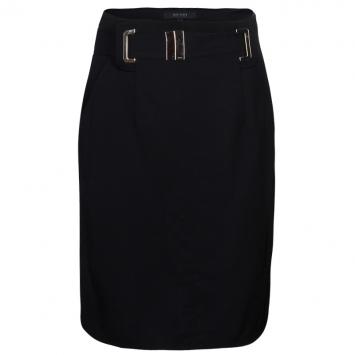 Pre Owned Gucci Black Belted Skirt M