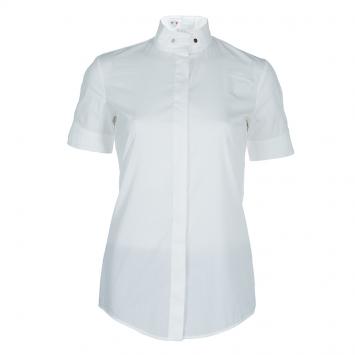 Pre Owned Gucci White Equestrian Cotton Top S