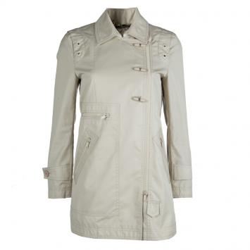 Pre Owned Gucci Beige Toggle Button Jacket S