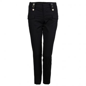 مملوكة مسبقًا Gucci Black Straight Fit Cotton Trousers S
