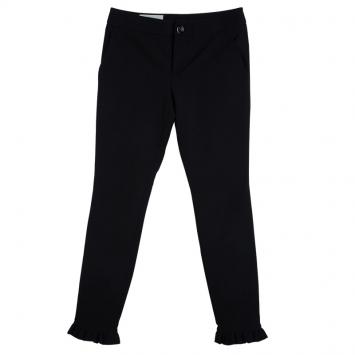 Pre Owned Gucci Black Frill Hem Trousers S