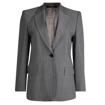 Pre Owned Gucci Grey Cotton Blazer M
