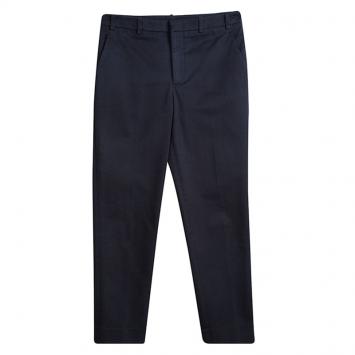 Pre Owned Gucci Navy Blue Straight Fit Pants S