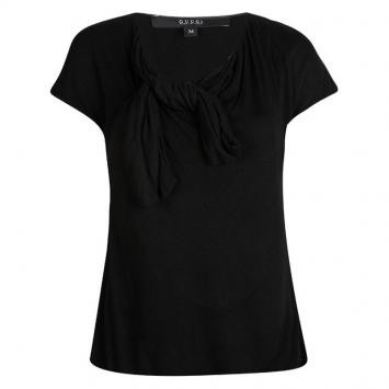 Pre Owned Gucci Black Knit Front Knot Tie  Detail Top M