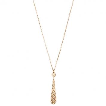 Pre Owned Gucci Diamantissima Yellow Gold Pendant Necklace