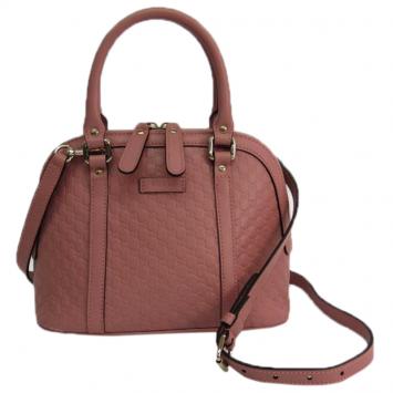 Pre Owned Gucci Pink Microguccissima Leather Mini Dome Bag