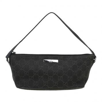 Pre Owned Gucci Dark Brown GG Canvas Banana Boat Pouch