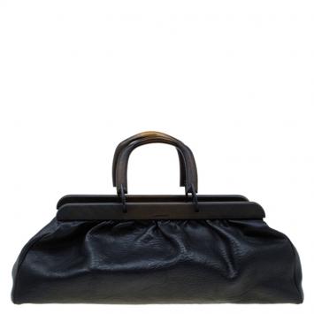 Pre Owned Gucci Black Leather Tom Ford Doctor bag
