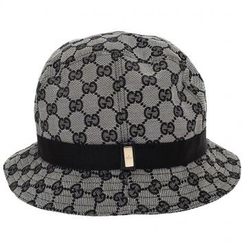 Pre Owned Gucci Grey GG Monogram Bucket Hat Size M