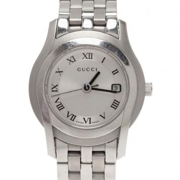 Pre Owned Gucci Silver Stainless Steel 5500L Women's Wristwatch 28MM