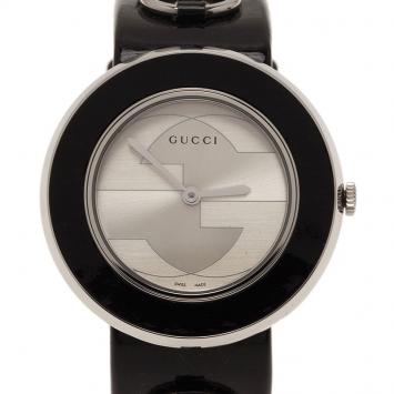 Pre Owned Gucci Silver Stainless Steel U-Play 129.4 Women's Wristwatch 35MM