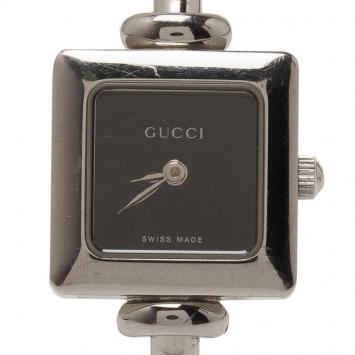 Pre Owned Gucci Black Stainless Steel YA1055 Women's Wristwatch 25MM