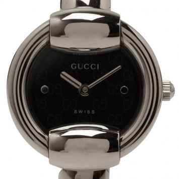 Pre Owned Gucci Black Stainless Steel 1400L Women's Wristwatch 25MM