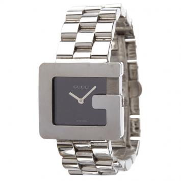 Pre Owned Gucci Black Stainless Steel 3600L Women's Wristwatch 23MM