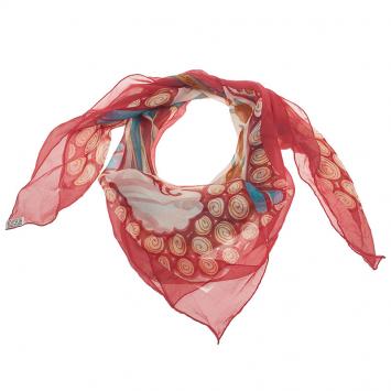 Pre Owned Hermes Pink Ceramique Ottomane Silk Square Scarf