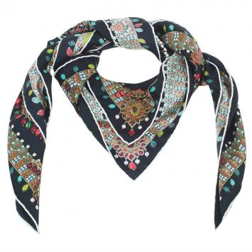 Pre Owned Hermes Multicolor Parures des Maharajas Silk Square Scarf