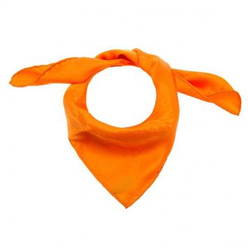 Pre Owned Hermes Orange H Pattern Square Silk Scarf