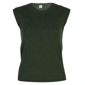 مملوكة مسبقًا Hermes Olive Green Cashmere Sleeveless Sweater Vest S