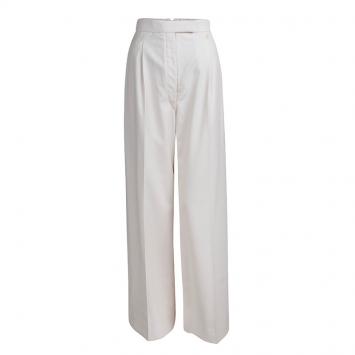 Pre Owned Hermes Cream Wool Palazzo Pants M