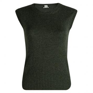 مملوكة مسبقًا Hermes Olive Green Cashmere Sleeveless Sweater Vest S