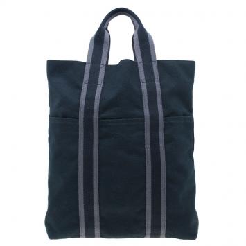 Pre Owned Hermes Black Canvas Fourre-Tout Shopping Bag Tote