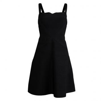 Pre Owned Herve Leger Black Bandage Faith Dress M