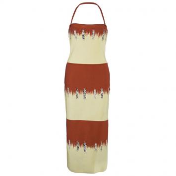 Pre Owned Herve Leger Vintage Aztec Print Midi Dress L