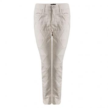 Pre Owned Isabel Marant Pastel Pink Denim Geometric Paneled Stanford Jeans L