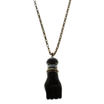 Pre Owned Isabel Marant Love Buzz Hand Gold Tone Necklace