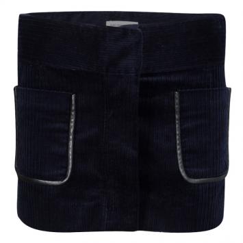 Pre Owned Isabel Marant Etoile Navy Blue Corduroy Mini Skirt M 