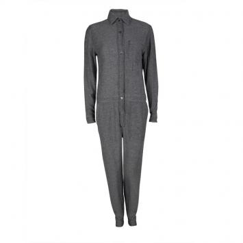 Pre Owned Isabel Marant Etoile Grey Gabardine Peters Long Sleeve Jumpsuit S