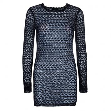 Pre Owned Isabel Marant Black Lace Long Top S