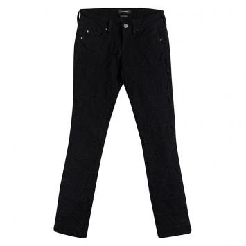 Pre Owned Isabel Marant Black Denim Geometric Paneled Stanford Jeans M