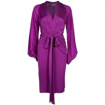Pre Owned Issa Purple Silk Dress S