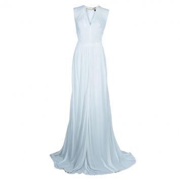 Pre Owned Issa White Metal Detail Maxi Dress M
