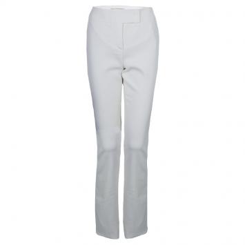 Pre Owned Jason Wu White Cotton Straight Fit Trousers S