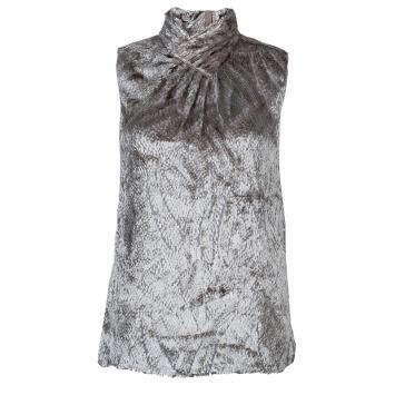 Pre Owned Jason Wu Grey Textured Sleeveless Top M