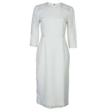 Pre Owned Jason Wu Resort'15 Off White Lace Insert Dress S