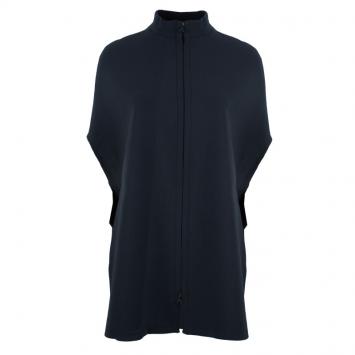 Pre Owned Jil Sander Charcoal Sleeveless Cocoon Coat XS