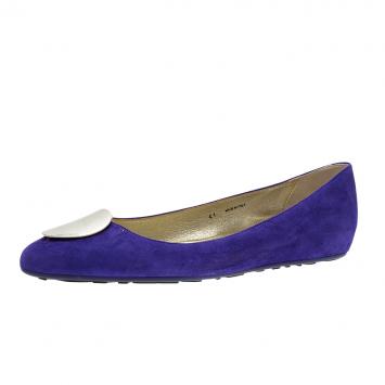 Pre Owned Jimmy Choo Purple Suede Wray Ballet Flats Size 41 