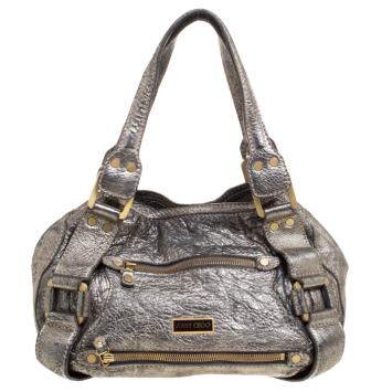 Pre Owned Jimmy Choo Metallic Leather Mahala Tote