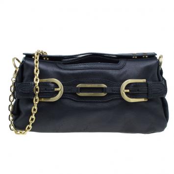 مملوكة مسبقًا Jimmy Choo Black Leather Tulita Shoulder Bag