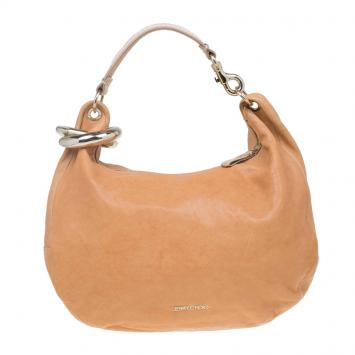 مملوكة مسبقًا Jimmy Choo Tan Leather Large Solar Hobo