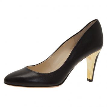 Pre Owned Jimmy Choo Black Leather Pumps Size 36.5