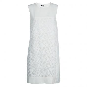 Pre Owned Joseph White Lori Embroidered Dress M