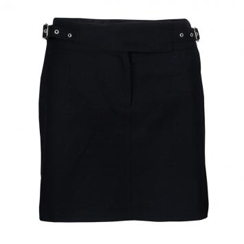 Pre Owned Joseph Black Buckle Detail Wool Skirt M