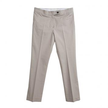 Pre Owned Joseph Beige Cotton Skinny Trousers S