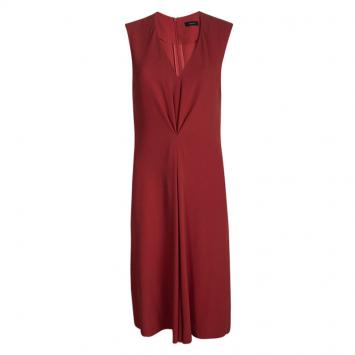 مملوكة مسبقًا Joseph Red Stretch Crepe Yvonne Dress M