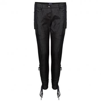 Pre Owned Just Cavalli Charcoal Grey Metallic Finish Pants L